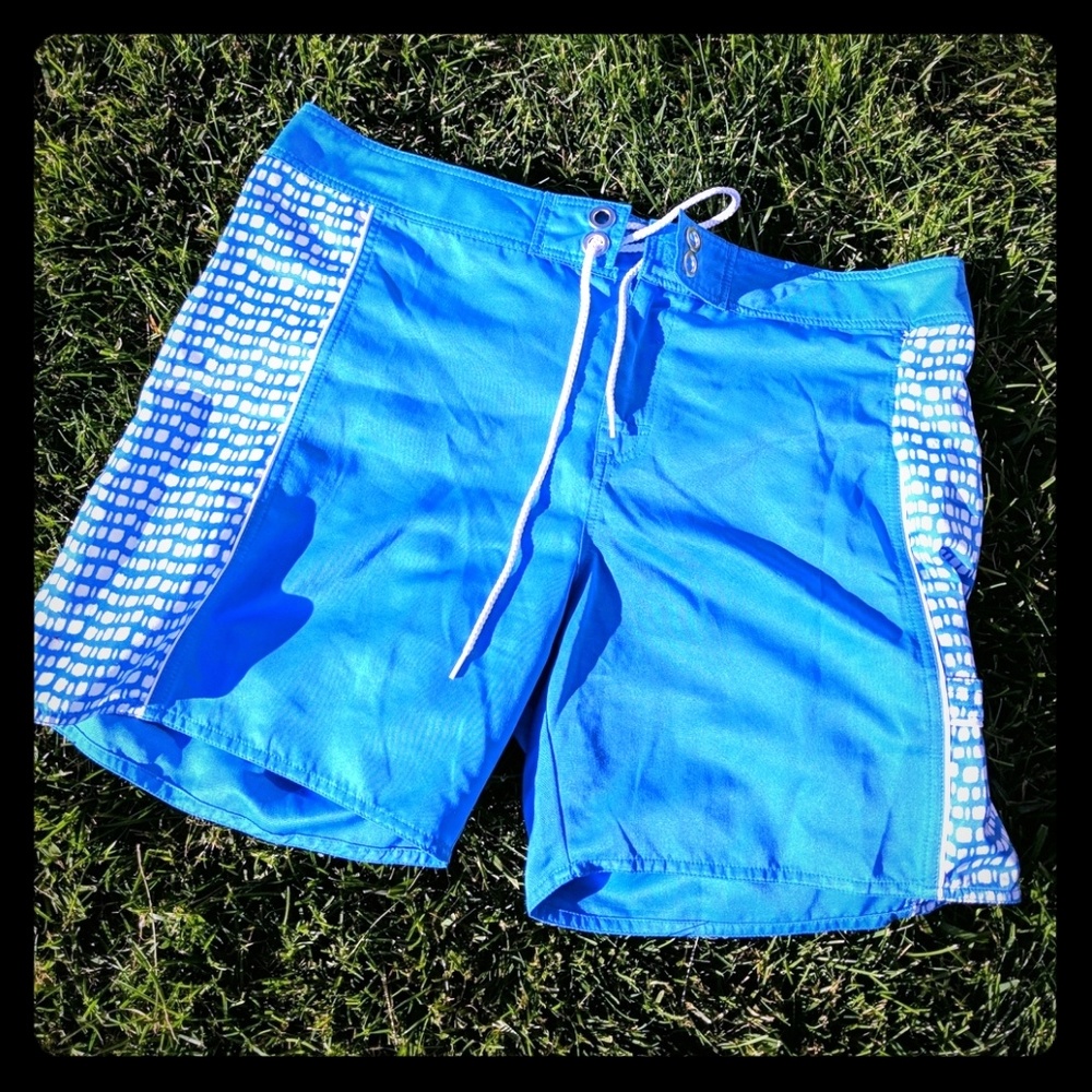 Eddie Bauer unisex swim shorts trunks aqua XL